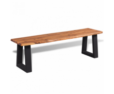 vidaXL Robusta Panca in Legno Massello di Acacia 145 cm