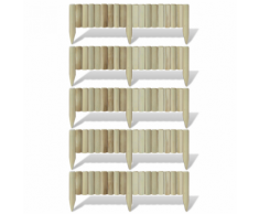 vidaXL Set 5 pz Palizzata Recinzione Giardino in Legno 120 cm