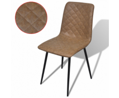 vidaXL vidaX Sedie Per Sala Da Pranzo 2 Pezzi In Pelle Sintetica Marrone