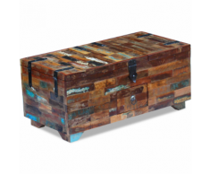 vidaXL Cassa Tavolino da Caffè in Legno Massello di Recupero 80x40x35 cm