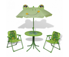 vidaXL Set mobili da giardino per bambini 4 pezzi verde