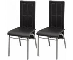 vidaXL Sedie Sala Da Pranzo 2 Pezzi Nero