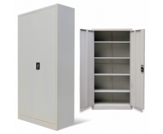 vidaXL Armadio metallico per ufficio con 2 ante 180 cm grigio
