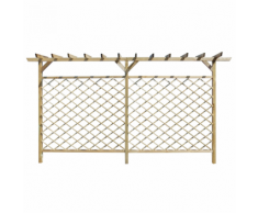 vidaXL Recinzione di lattice con pergolato per giardino