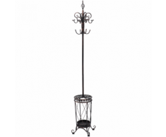 vidaXL Attaccapanni verticale shabby in ferro antico nero