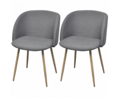 vidaXL Sedie Sala da Pranzo 2 Pz Grigio Chiaro