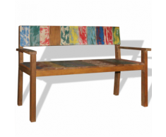 vidaXL Panca in Legno Massiccio di Recupero 120x48x85 cm