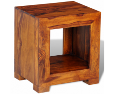 vidaXL Tavolino laterale in legno massello di sheesham 37 x 29 40 cm