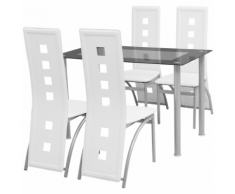 vidaXL Set Sala Da Pranzo 5 Pezzi Bianco