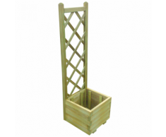 vidaXL Fioriera piantatore con traliccio in legno impregnato 40 x 135 cm