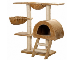 vidaXL Casina ad albero per gatto 105 cm Peluche beige