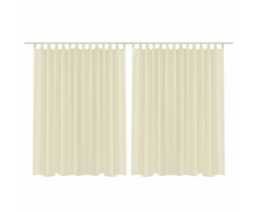vidaXL Set 2 pz Tenda pura 290 x 245 cm beige