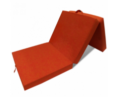 vidaXL Materasso di Schiuma Pieghevole 190 x 70 9 cm Arancione
