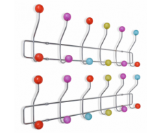 vidaXL Appendino a muro colorato con 12 ganci 2 articoli