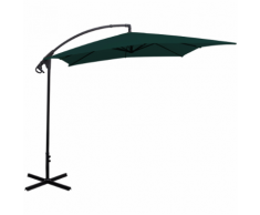 vidaXL Ombrellone parasole cantilever Banana verde 2,5x2,5 m