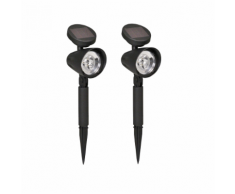 Luxform Luxaform Faretti da Giardino Lazise 2 pz Neri 44239