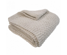 Overseas Coperta fatta a maglia 130x150 cm avorio