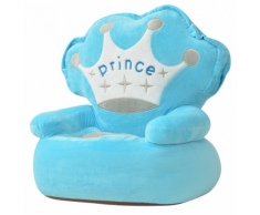 vidaXL Poltrona Imbottita per Bambini Principe Blu