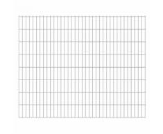 vidaXL Pannelli recinzione giardino 2D 2008x1630 mm 4 m argento