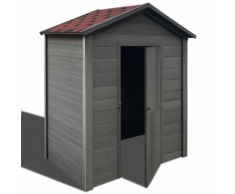 vidaXL Capanno per gli Attrezzi in WPC 188x188x264 cm Grigio