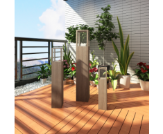 vidaXL Set 3 pz Supporto candela da giardino Torcia per illuminazione esterna