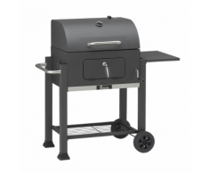Grillchef Barbecue a Carbonella con Ruote Comfort 108x68x112 cm Nero
