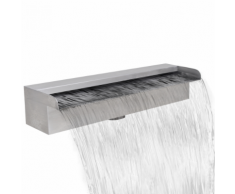 vidaXL Fontana a cascata da giardino rettangolare acciaio inossidabile 45 cm