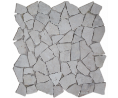 vidaXL Set 11 pz Piastrelle a mosaico in marmo oro 1 m²