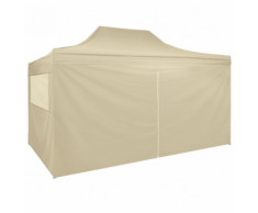 vidaXL Gazebo Apertura Automatica e 4 Pareti Laterali 3x4,5 m Bianco
