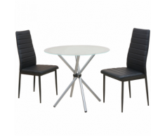 vidaXL Set 3 pz Tavolo e Sedie da Pranzo