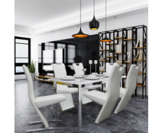 vidaXL Sedie Sala Da Pranzo 6 Pezzi In Pelle Sintetica Bianco