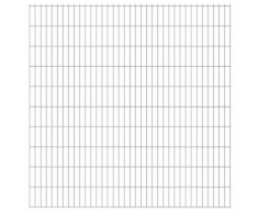vidaXL Set Pannelli recinzione giardino 2D 2008x2030 mm 18 m argento