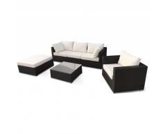 Salotto giardino rattan sintetico Polyrattan intrecciato SANTA MONI...