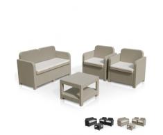 Salotto giardino Grand Soleil SORRENTO Polyrattan tavolino divano p...