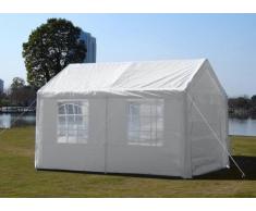 Gazebo 3x4 metri bianco chiuso pareti finestre acciaio catering cop...