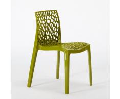 4 Sedie Gruvyer polipropilene Verde Anice design moderno cucina cas...