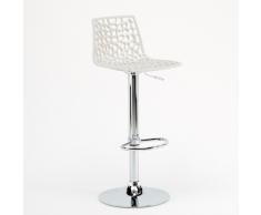 Sgabello bianco lucido per cucina bar linea elegante comoda regolab...