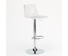 Sgabello trasparente per cucina bar linea elegante comoda regolabil...