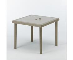 Tavolo bar Polyrattan quadrato 90x90 Grand Soleil BOHEME