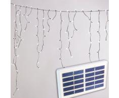 Tenda luminosa luci Natale esterno led energia solare effetto neve ...