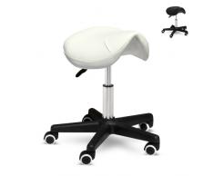 Sgabello con ruote estetista manicure pedicure ecopelle sella caval...