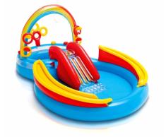 Piscina gonfiabile bambini Intex 57453 Arcobaleno Rainbow Ring gioco
