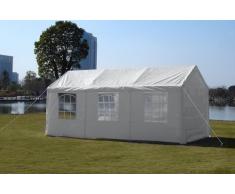 Gazebo 3x6 metri bianco chiuso pareti finestre acciaio catering cop...