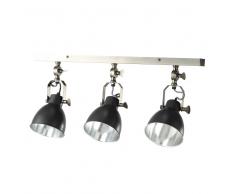 Barra 3 faretti in metallo cromato L 65 cm ROTTERDAM