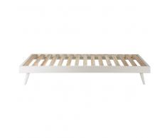 Panca letto bianco in pino 90 x 190 Sixties