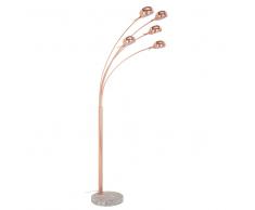 Piantana a 5 faretti orientabili in metallo ramato H.236 cm OCTOPUS COPPER