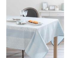 Tovaglia blu in cotone e lino 170 x 310 cm LISBONNE