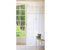 Tenda bianca in lino con laccetti 140 x 250 cm HABSBOURG