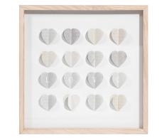 Quadro in legno 50 x 50 cm LOVE & HEARTS