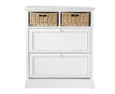 Scarpiera bianca L 80 cm Cottage